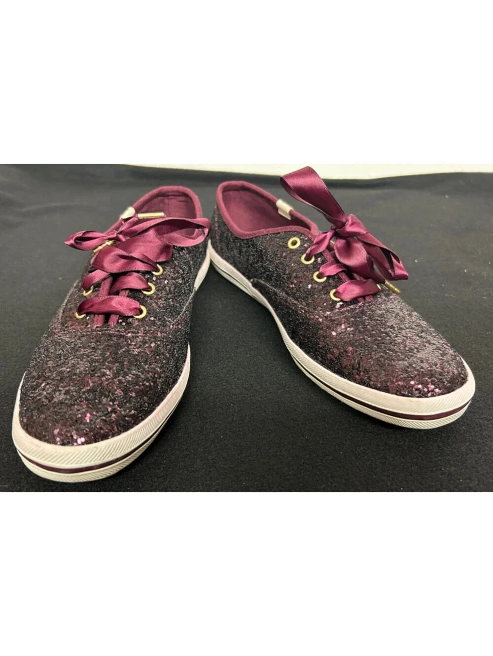 Keds Kate Spade Glitter Deep Cherry shoes size 8